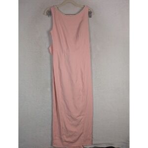 NEW Floreya Maxi Dress Women's Small Pink Pearl Embellished Back Bow Gown